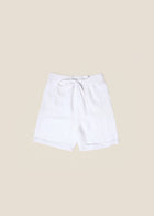 HUCA SUCA KID WHITE LINEN SHORTS