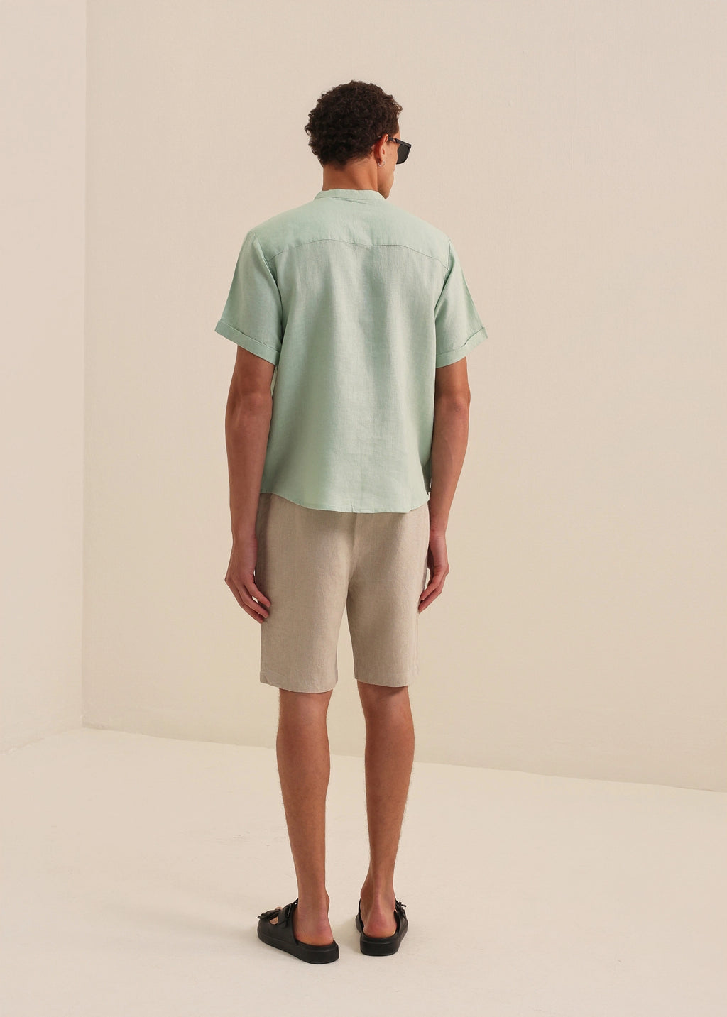 HUCA SUCA MEN LINEN IVORY SHORTS