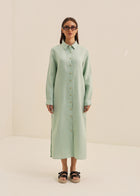 HUCA SUCA WOMEN GREEN SHIRT DRESS
