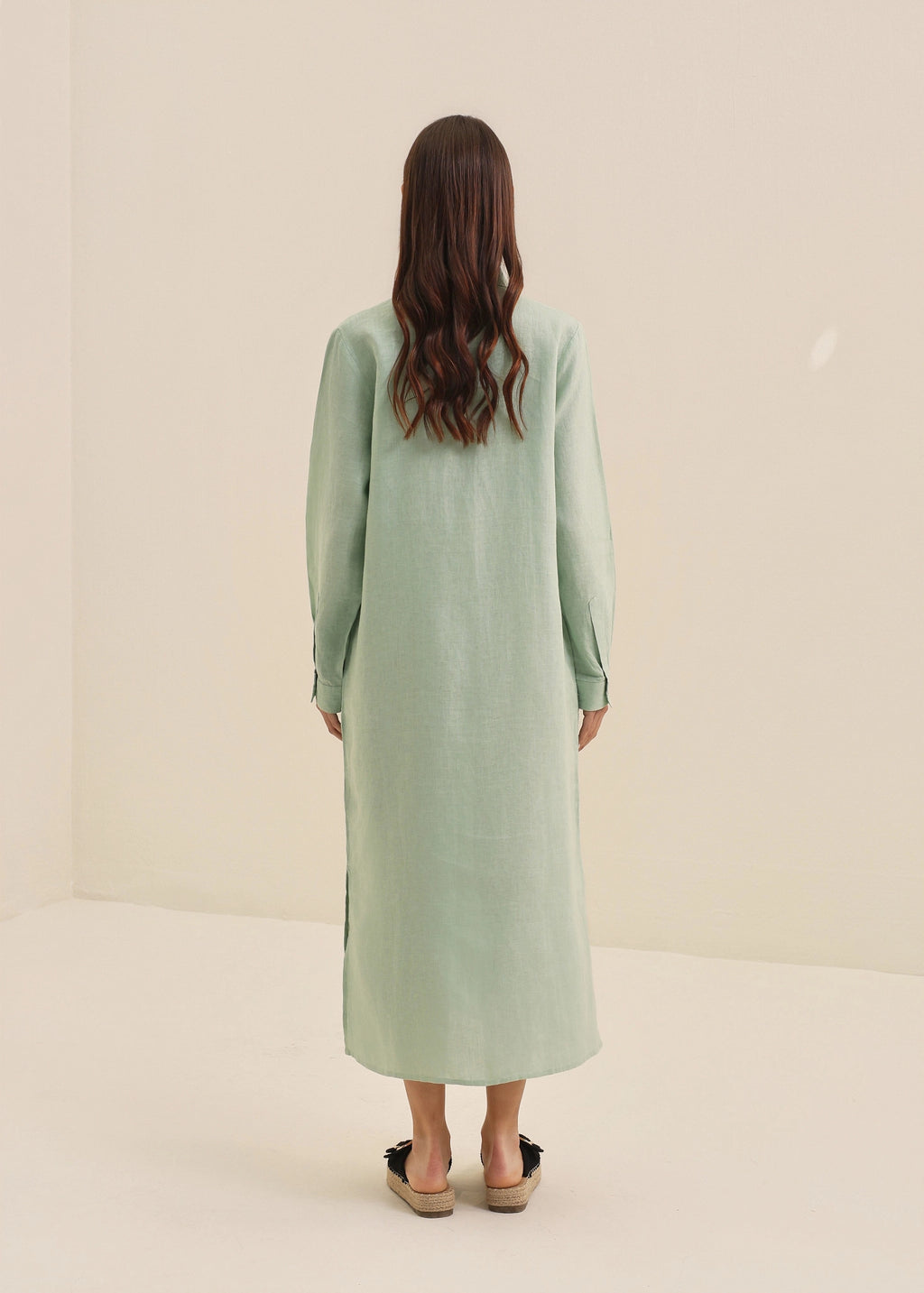 HUCA SUCA WOMEN GREEN SHIRT DRESS