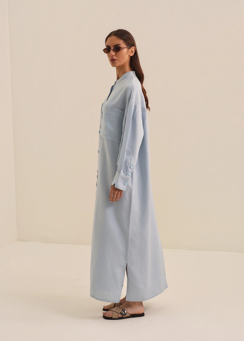 HUCA SUCA WOMEN BLUE SHIRT DRESS