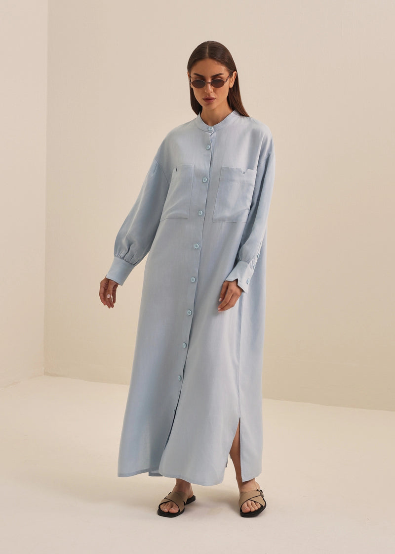 HUCA SUCA WOMEN BLUE SHIRT DRESS