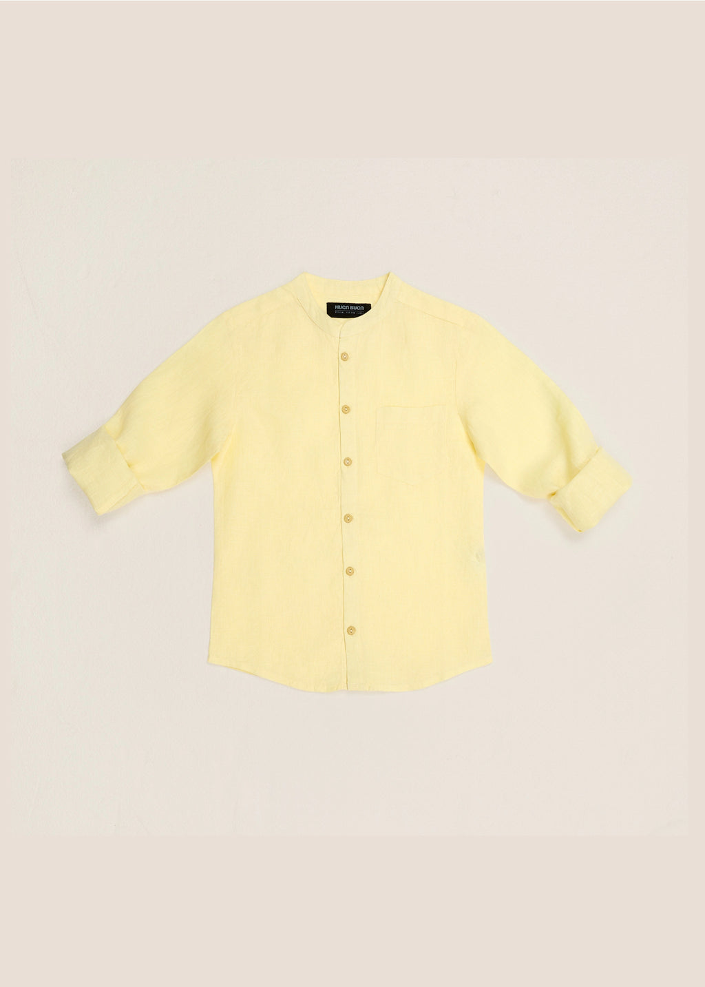 HUCA SUCA YELLOW LINEN FULL SLEEVE SHIRT